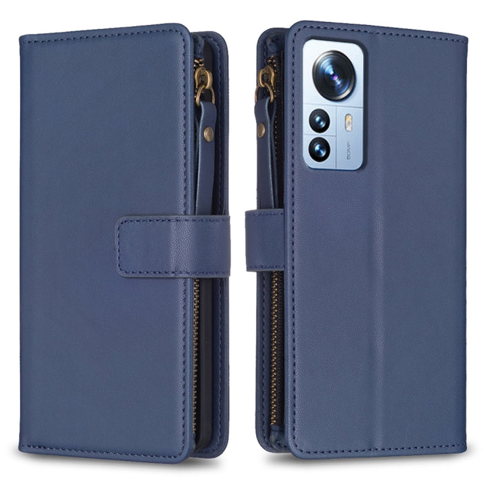 9 ranuras para tarjetas con cremallera, funda de cuero con tapa para teléfono, For Xiaomi Redmi 12C, For Xiaomi 13 Lite, For Xiaomi Redmi K60 / K60 Pro, For Xiaomi 13 Pro, For Xiaomi 13, For Xiaomi 12T / 12T Pro, For Xiaomi 12 Lite, For Xiaomi Redmi 10...
