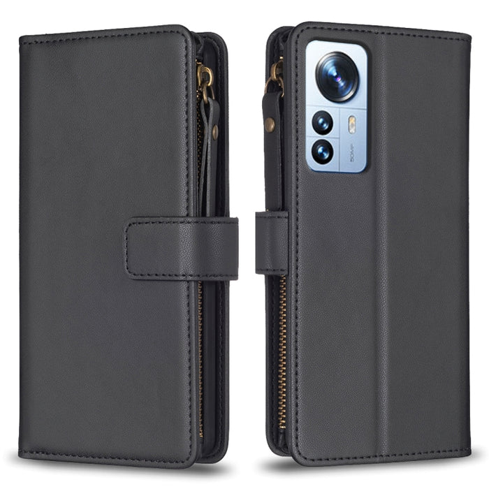 9 ranuras para tarjetas con cremallera, funda de cuero con tapa para teléfono, For Xiaomi Redmi 12C, For Xiaomi 13 Lite, For Xiaomi Redmi K60 / K60 Pro, For Xiaomi 13 Pro, For Xiaomi 13, For Xiaomi 12T / 12T Pro, For Xiaomi 12 Lite, For Xiaomi Redmi 10...