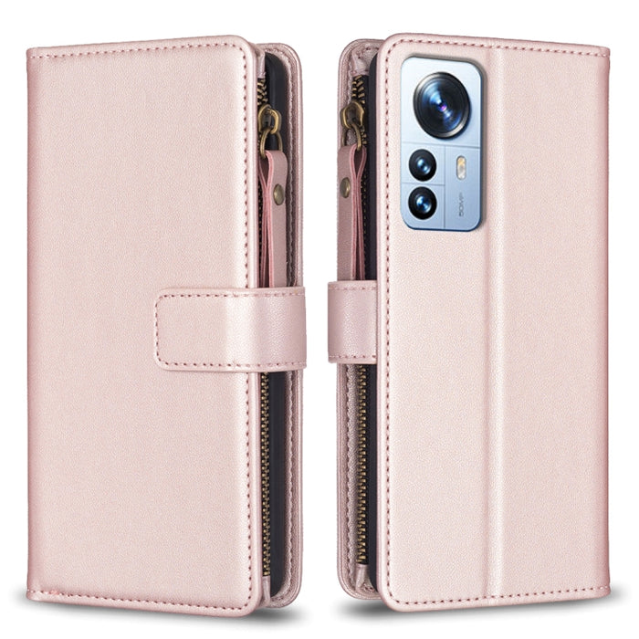 9 ranuras para tarjetas con cremallera, funda de cuero con tapa para teléfono, For Xiaomi Redmi 12C, For Xiaomi 13 Lite, For Xiaomi Redmi K60 / K60 Pro, For Xiaomi 13 Pro, For Xiaomi 13, For Xiaomi 12T / 12T Pro, For Xiaomi 12 Lite, For Xiaomi Redmi 10...