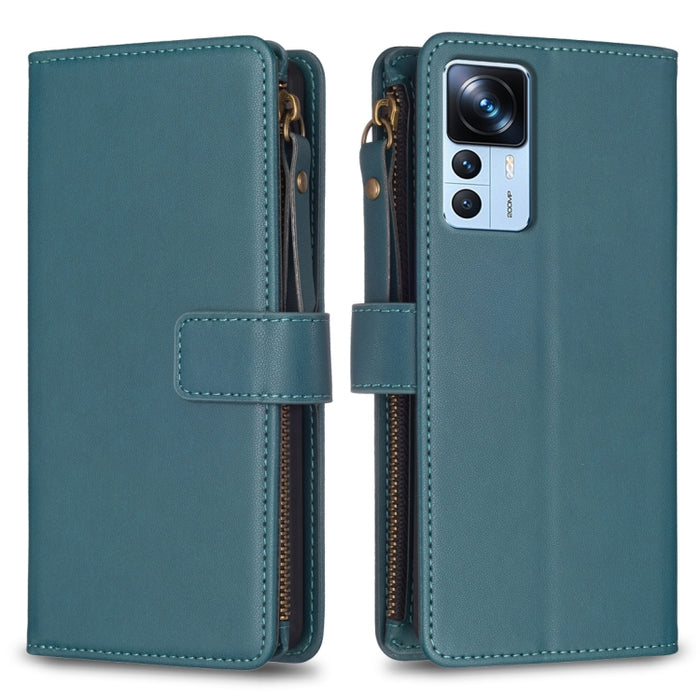 9 ranuras para tarjetas con cremallera, funda de cuero con tapa para teléfono, For Xiaomi Redmi 12C, For Xiaomi 13 Lite, For Xiaomi Redmi K60 / K60 Pro, For Xiaomi 13 Pro, For Xiaomi 13, For Xiaomi 12T / 12T Pro, For Xiaomi 12 Lite, For Xiaomi Redmi 10...