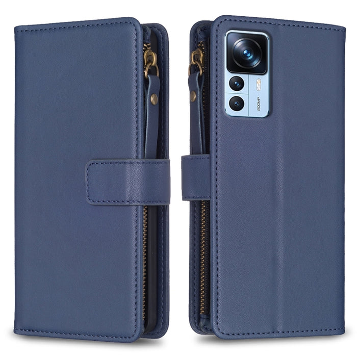 9 ranuras para tarjetas con cremallera, funda de cuero con tapa para teléfono, For Xiaomi Redmi 12C, For Xiaomi 13 Lite, For Xiaomi Redmi K60 / K60 Pro, For Xiaomi 13 Pro, For Xiaomi 13, For Xiaomi 12T / 12T Pro, For Xiaomi 12 Lite, For Xiaomi Redmi 10...