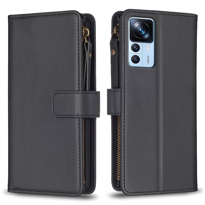 9 ranuras para tarjetas con cremallera, funda de cuero con tapa para teléfono, For Xiaomi Redmi 12C, For Xiaomi 13 Lite, For Xiaomi Redmi K60 / K60 Pro, For Xiaomi 13 Pro, For Xiaomi 13, For Xiaomi 12T / 12T Pro, For Xiaomi 12 Lite, For Xiaomi Redmi 10...
