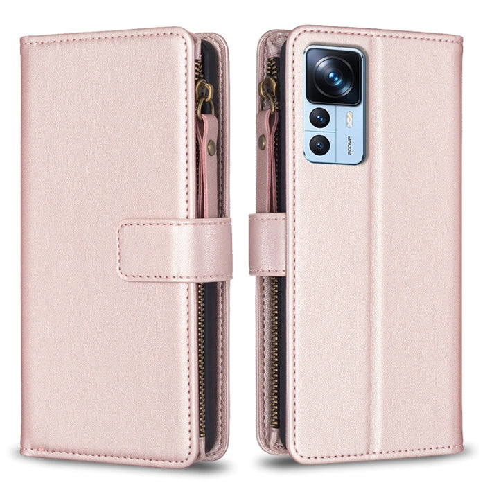 9 ranuras para tarjetas con cremallera, funda de cuero con tapa para teléfono, For Xiaomi Redmi 12C, For Xiaomi 13 Lite, For Xiaomi Redmi K60 / K60 Pro, For Xiaomi 13 Pro, For Xiaomi 13, For Xiaomi 12T / 12T Pro, For Xiaomi 12 Lite, For Xiaomi Redmi 10...
