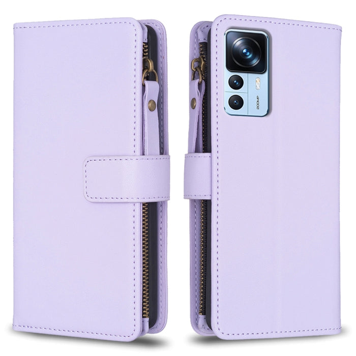 9 ranuras para tarjetas con cremallera, funda de cuero con tapa para teléfono, For Xiaomi Redmi 12C, For Xiaomi 13 Lite, For Xiaomi Redmi K60 / K60 Pro, For Xiaomi 13 Pro, For Xiaomi 13, For Xiaomi 12T / 12T Pro, For Xiaomi 12 Lite, For Xiaomi Redmi 10...
