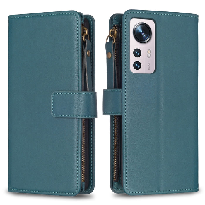 9 ranuras para tarjetas con cremallera, funda de cuero con tapa para teléfono, For Xiaomi Redmi 12C, For Xiaomi 13 Lite, For Xiaomi Redmi K60 / K60 Pro, For Xiaomi 13 Pro, For Xiaomi 13, For Xiaomi 12T / 12T Pro, For Xiaomi 12 Lite, For Xiaomi Redmi 10...