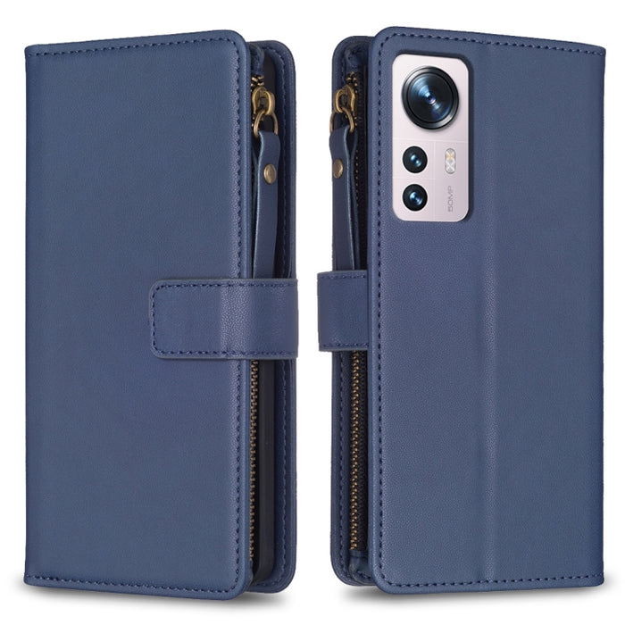 9 ranuras para tarjetas con cremallera, funda de cuero con tapa para teléfono, For Xiaomi Redmi 12C, For Xiaomi 13 Lite, For Xiaomi Redmi K60 / K60 Pro, For Xiaomi 13 Pro, For Xiaomi 13, For Xiaomi 12T / 12T Pro, For Xiaomi 12 Lite, For Xiaomi Redmi 10...