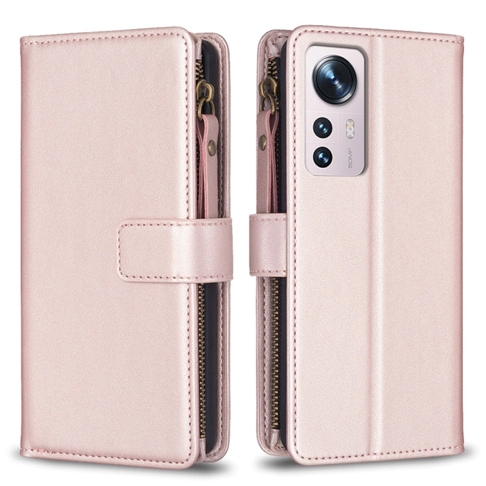 9 ranuras para tarjetas con cremallera, funda de cuero con tapa para teléfono, For Xiaomi Redmi 12C, For Xiaomi 13 Lite, For Xiaomi Redmi K60 / K60 Pro, For Xiaomi 13 Pro, For Xiaomi 13, For Xiaomi 12T / 12T Pro, For Xiaomi 12 Lite, For Xiaomi Redmi 10...