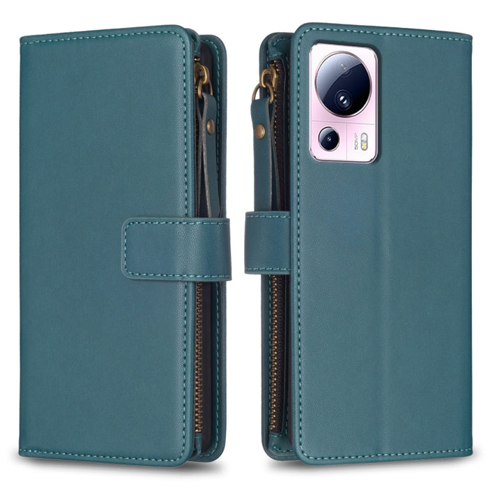 9 ranuras para tarjetas con cremallera, funda de cuero con tapa para teléfono, For Xiaomi Redmi 12C, For Xiaomi 13 Lite, For Xiaomi Redmi K60 / K60 Pro, For Xiaomi 13 Pro, For Xiaomi 13, For Xiaomi 12T / 12T Pro, For Xiaomi 12 Lite, For Xiaomi Redmi 10...
