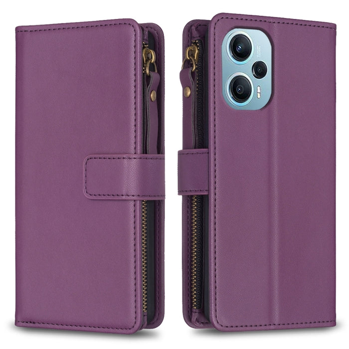 9 ranuras para tarjetas con cremallera, funda de cuero con tapa para teléfono, For Xiaomi Redmi Note 13 Pro 4G Global, For Xiaomi Poco M6 Pro 4G, For Xiaomi Redmi Note 13 4G Global, For Xiaomi Redmi Note 13, For Xiaomi Redmi 13C                        ...
