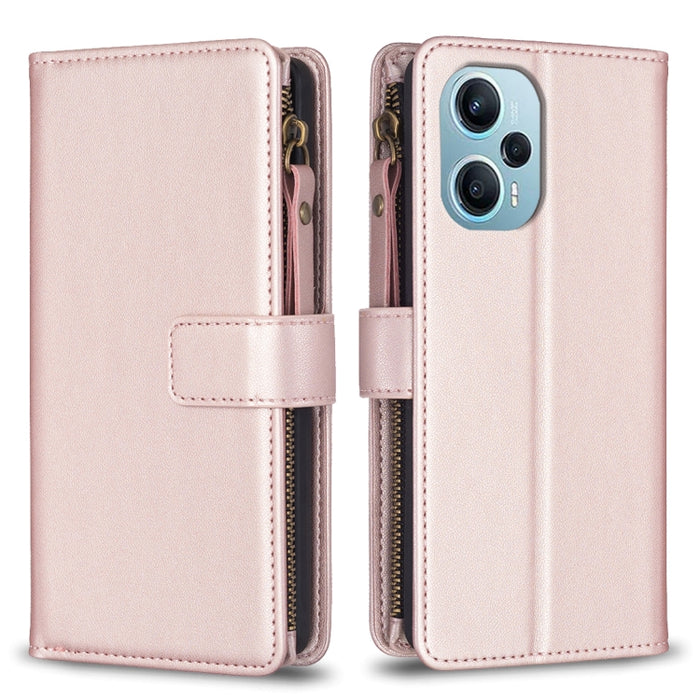 9 ranuras para tarjetas con cremallera, funda de cuero con tapa para teléfono, For Xiaomi Redmi Note 13 Pro 4G Global, For Xiaomi Poco M6 Pro 4G, For Xiaomi Redmi Note 13 4G Global, For Xiaomi Redmi Note 13, For Xiaomi Redmi 13C                        ...