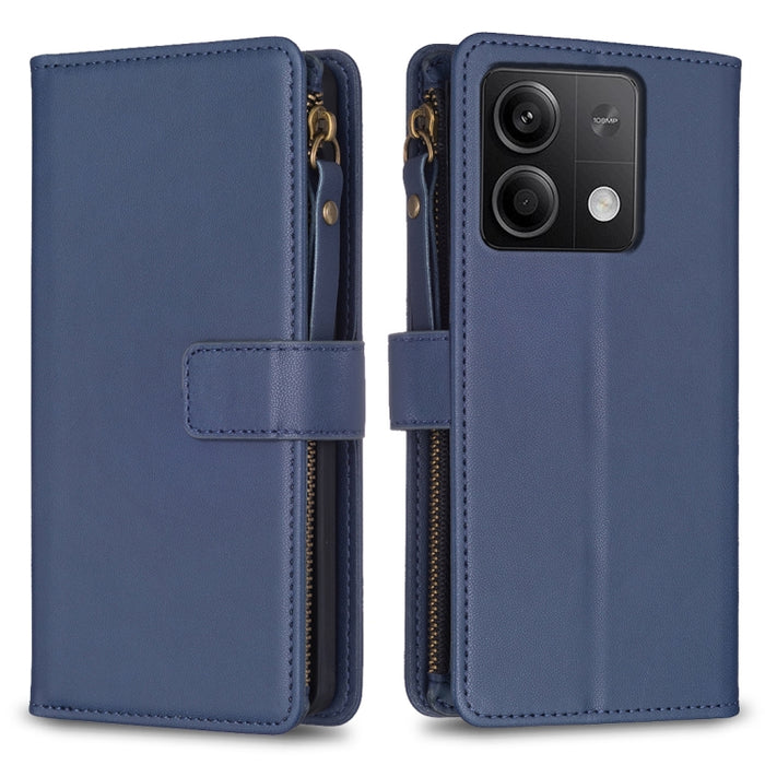 9 ranuras para tarjetas con cremallera, funda de cuero con tapa para teléfono, For Xiaomi Redmi Note 13 Pro 4G Global, For Xiaomi Poco M6 Pro 4G, For Xiaomi Redmi Note 13 4G Global, For Xiaomi Redmi Note 13, For Xiaomi Redmi 13C                        ...