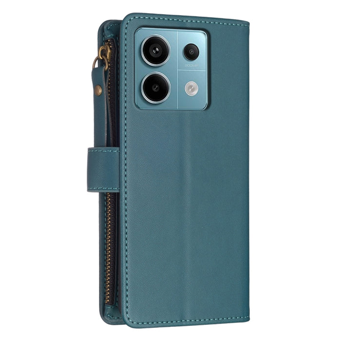 9 ranuras para tarjetas con cremallera, funda de cuero con tapa para teléfono, For Xiaomi Redmi Note 13 Pro 4G Global, For Xiaomi Poco M6 Pro 4G, For Xiaomi Redmi Note 13 4G Global, For Xiaomi Redmi Note 13, For Xiaomi Redmi 13C                        ...