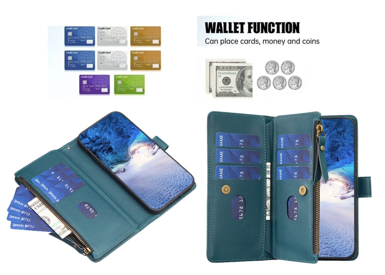 9 ranuras para tarjetas con cremallera, funda de cuero con tapa para teléfono, For Xiaomi Redmi Note 13 Pro 4G Global, For Xiaomi Poco M6 Pro 4G, For Xiaomi Redmi Note 13 4G Global, For Xiaomi Redmi Note 13, For Xiaomi Redmi 13C                        ...