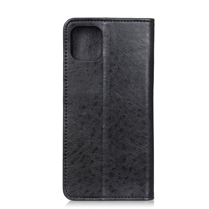 Estuche de cuero con tapa horizontal con textura de caballo loco magnético con soporte y ranuras para tarjetas y billetera, For iPhone 12 mini, For iPhone 12 / 12 Pro