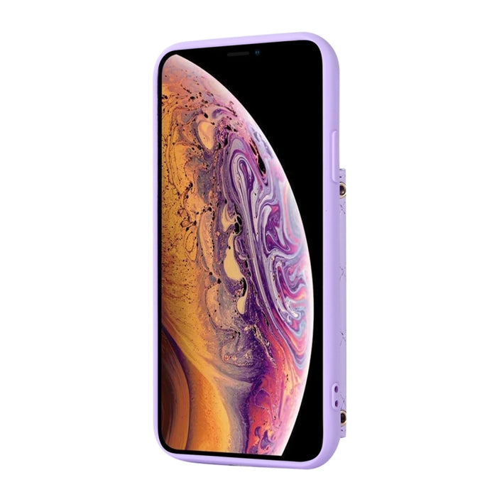 Estuche para teléfono con soporte de anillo y bolsa de tarjeta horizontal con cordón doble