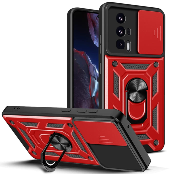 Diseño de cubierta de cámara deslizante TPU Hybrid PC Phone Case, For Xiaomi Poco F5 Pro