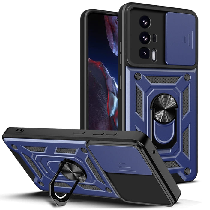 Diseño de cubierta de cámara deslizante TPU Hybrid PC Phone Case, For Xiaomi Poco F5 Pro