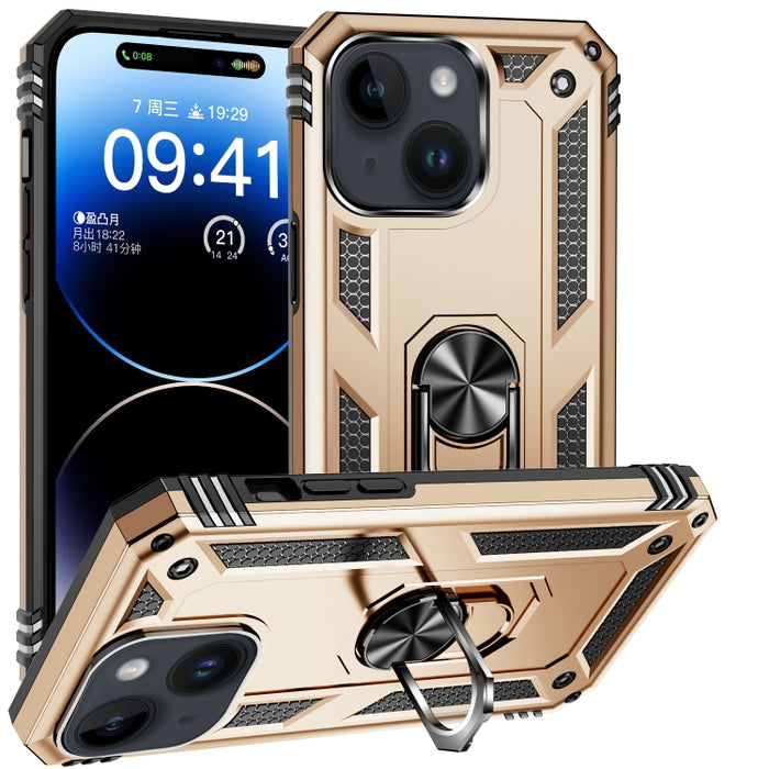 Funda para teléfono TPU + PC a prueba de golpes con soporte