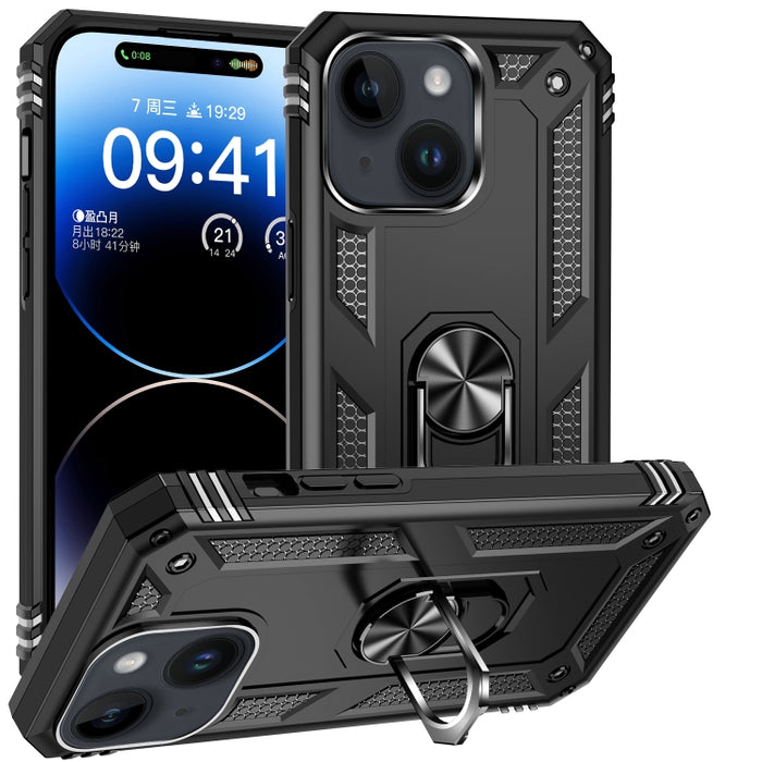 Funda para teléfono TPU + PC a prueba de golpes con soporte
