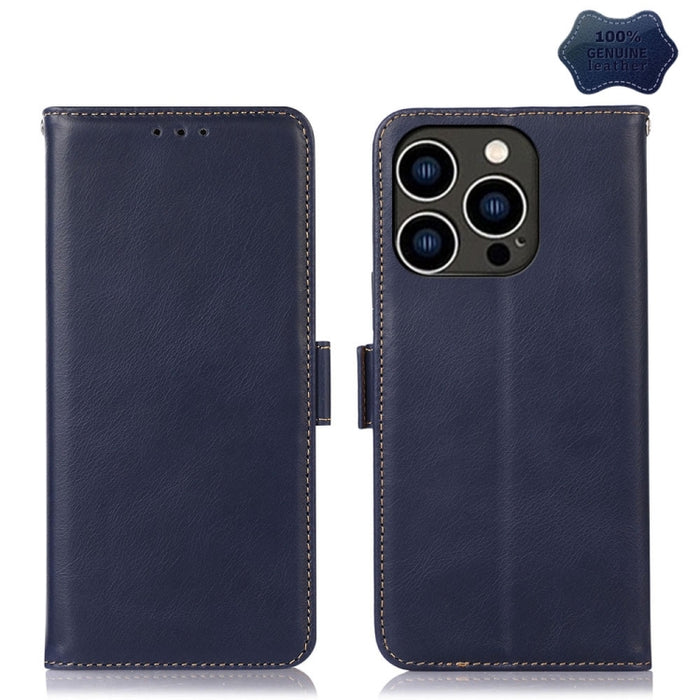 Estuche para teléfono de cuero de vaca con capa superior de Crazy Horse