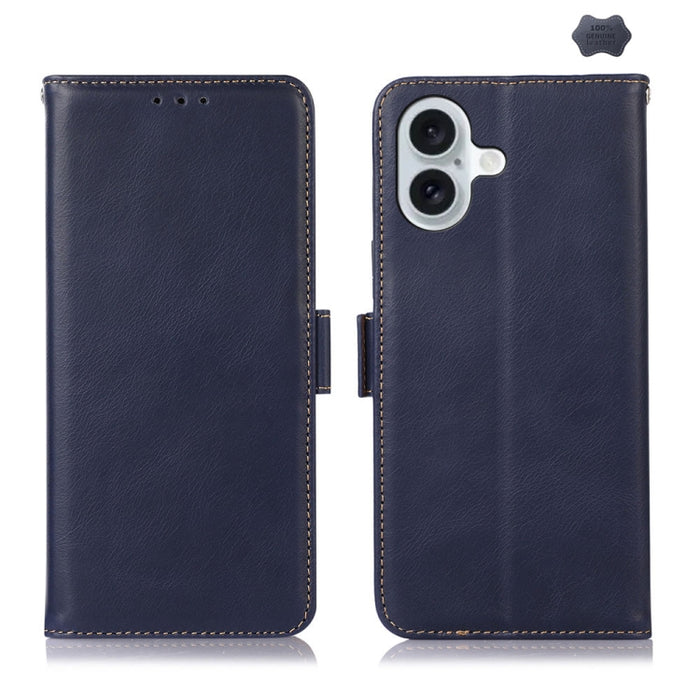 Estuche para teléfono de cuero de vaca con capa superior de Crazy Horse