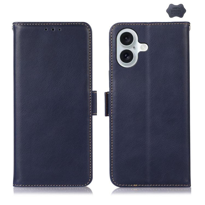 Estuche para teléfono de cuero de vaca con capa superior de Crazy Horse