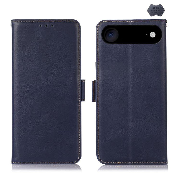 Estuche para teléfono de cuero de vaca con capa superior de Crazy Horse
