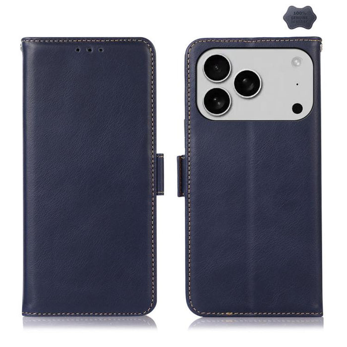 Estuche para teléfono de cuero de vaca con capa superior de Crazy Horse
