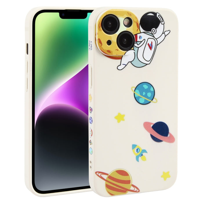 Estuche para teléfono TPU con patrón de astronauta Hug Moon