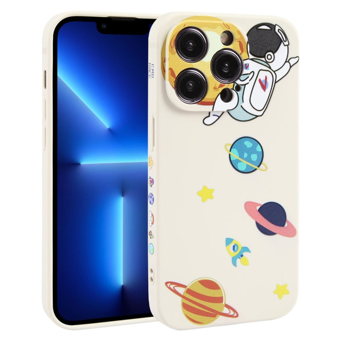 Estuche para teléfono TPU con patrón de astronauta Hug Moon