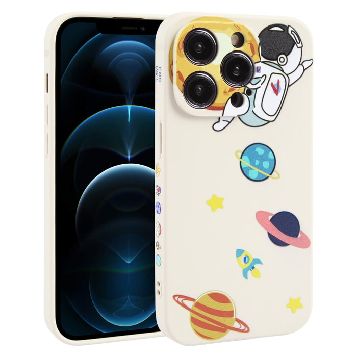 Estuche para teléfono TPU con patrón de astronauta Hug Moon