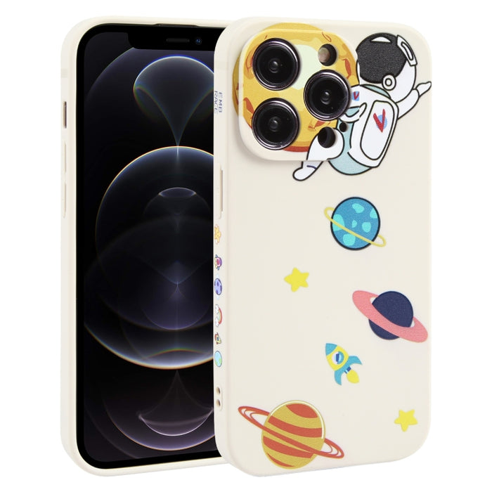 Estuche para teléfono TPU con patrón de astronauta Hug Moon