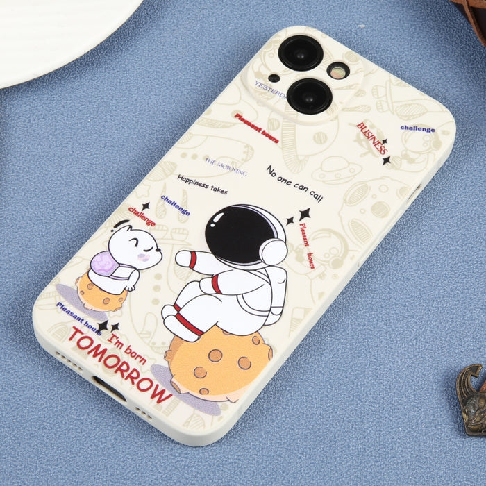 Estuche para teléfono TPU esmerilado con patrón de astronauta