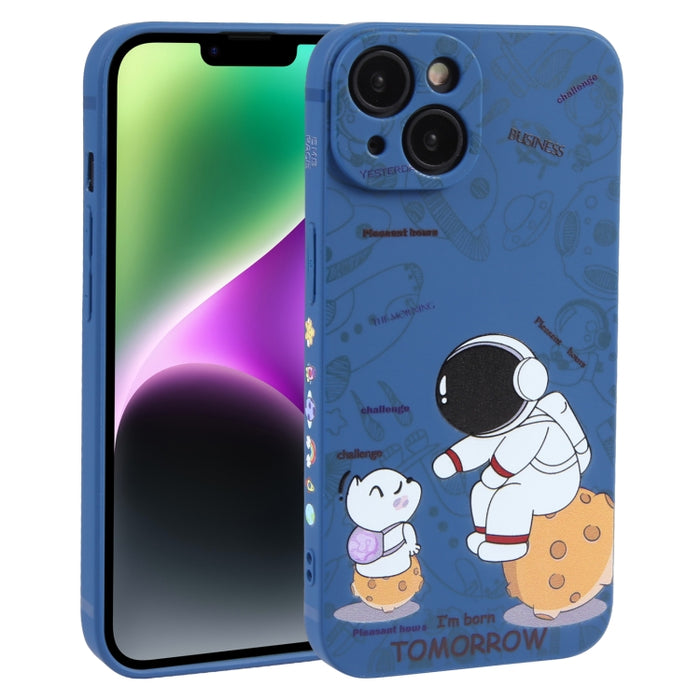 Estuche para teléfono TPU esmerilado con patrón de astronauta