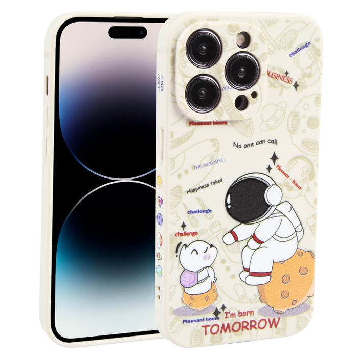 Estuche para teléfono TPU esmerilado con patrón de astronauta