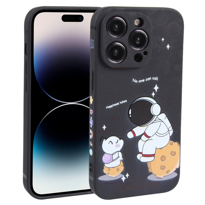 Estuche para teléfono TPU esmerilado con patrón de astronauta
