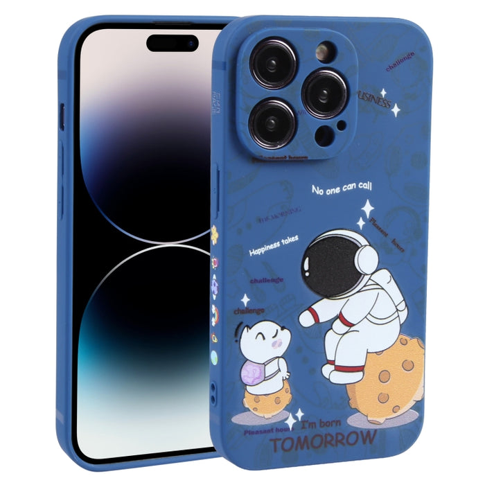 Estuche para teléfono TPU esmerilado con patrón de astronauta