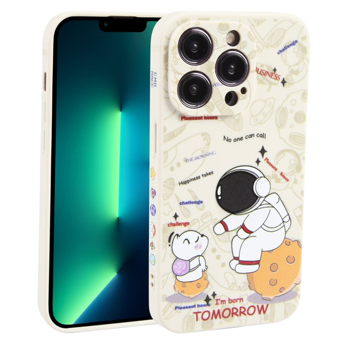 Estuche para teléfono TPU esmerilado con patrón de astronauta