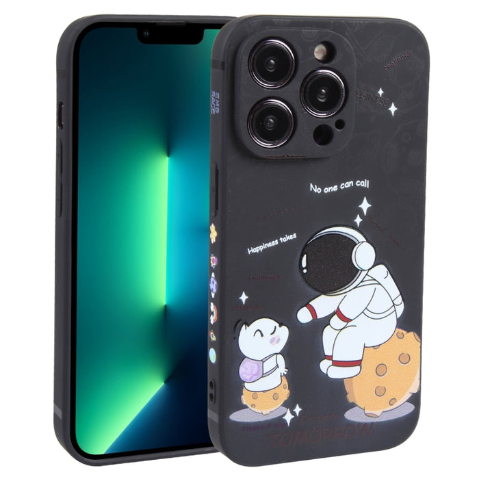Estuche para teléfono TPU esmerilado con patrón de astronauta