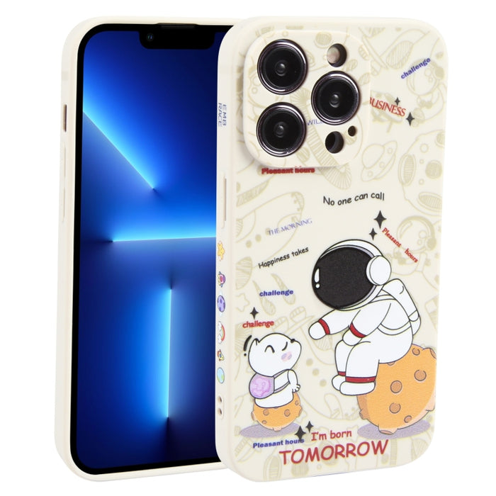 Estuche para teléfono TPU esmerilado con patrón de astronauta