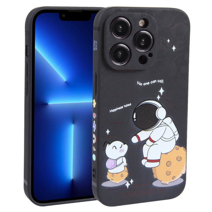 Estuche para teléfono TPU esmerilado con patrón de astronauta