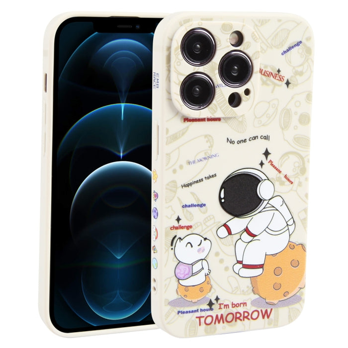 Estuche para teléfono TPU esmerilado con patrón de astronauta