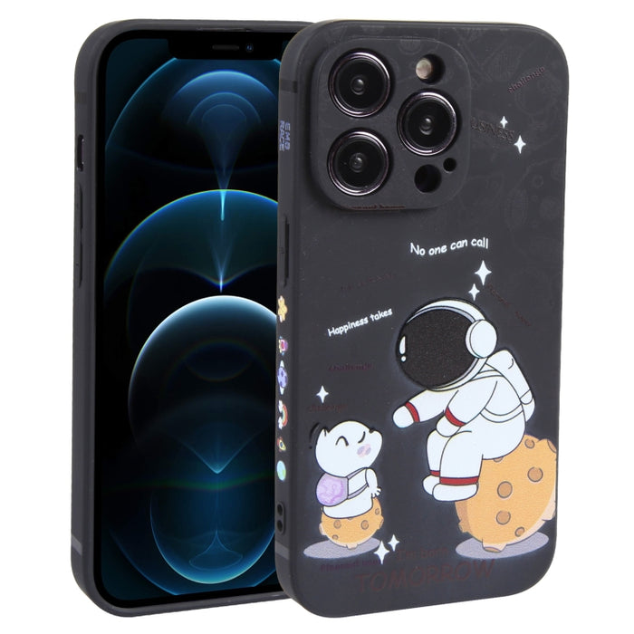 Estuche para teléfono TPU esmerilado con patrón de astronauta