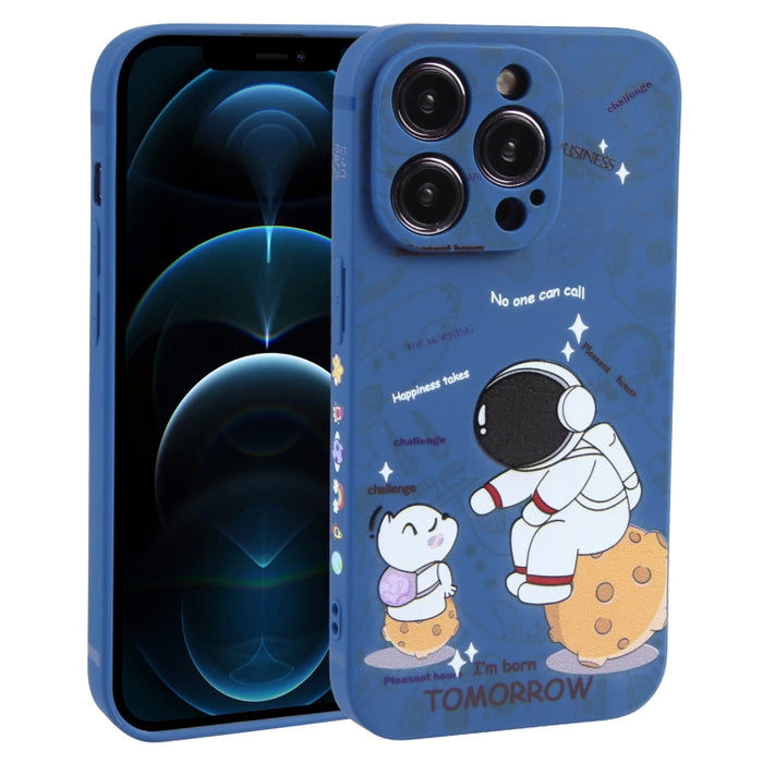 Estuche para teléfono TPU esmerilado con patrón de astronauta