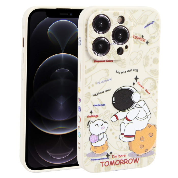 Estuche para teléfono TPU esmerilado con patrón de astronauta