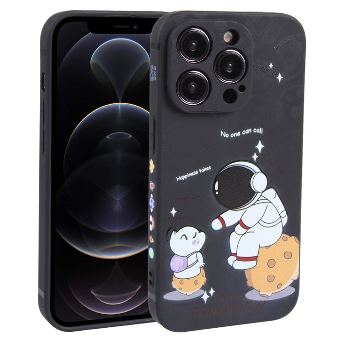 Estuche para teléfono TPU esmerilado con patrón de astronauta
