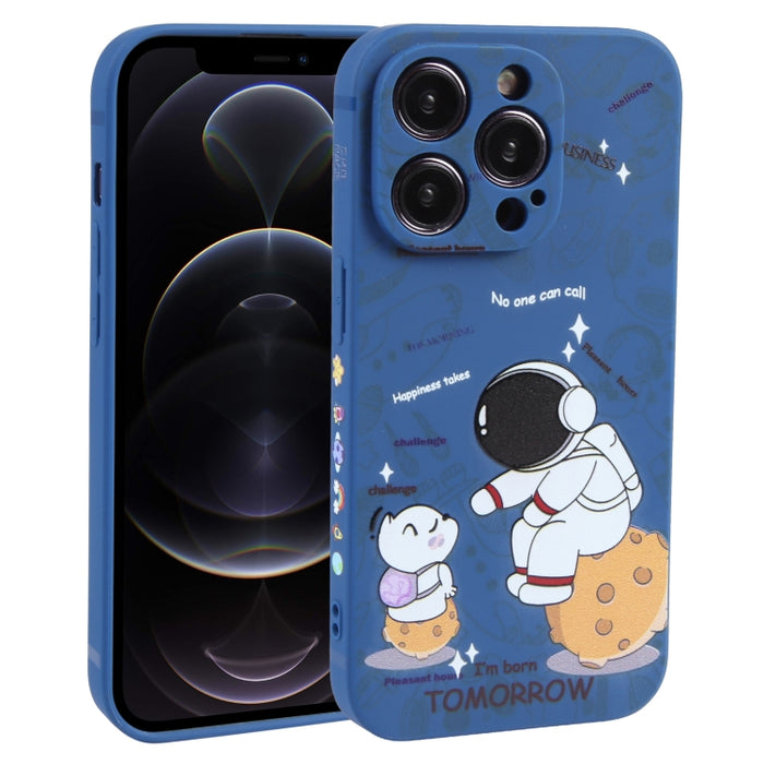 Estuche para teléfono TPU esmerilado con patrón de astronauta