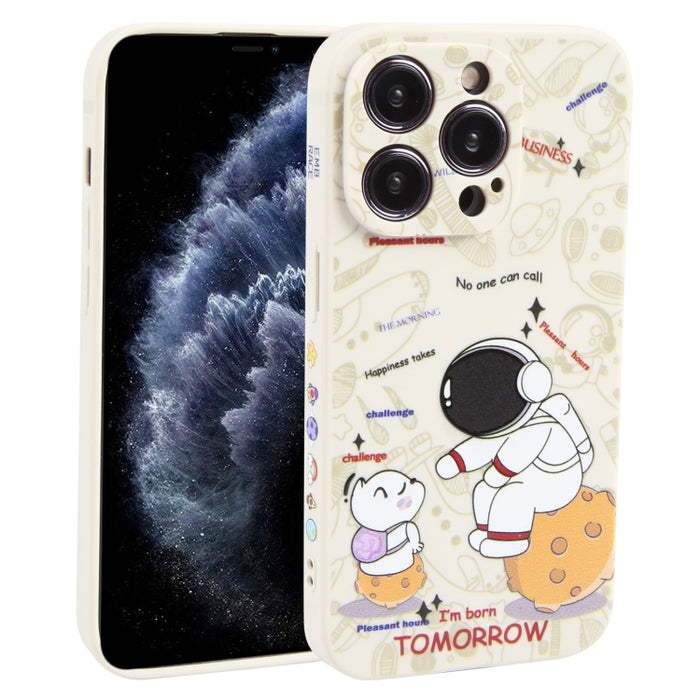 Estuche para teléfono TPU esmerilado con patrón de astronauta