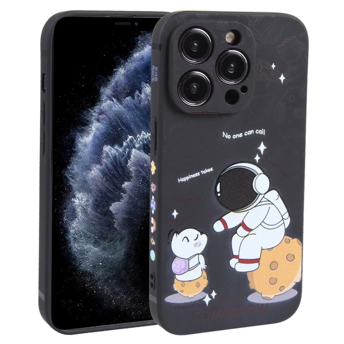 Estuche para teléfono TPU esmerilado con patrón de astronauta