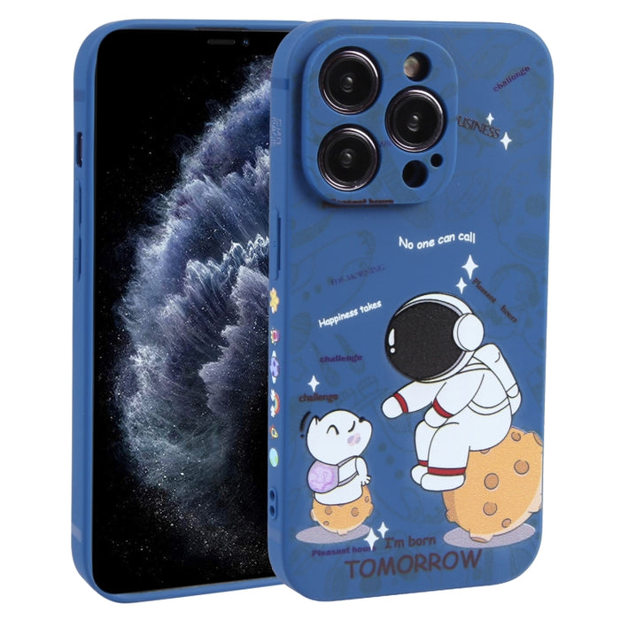 Estuche para teléfono TPU esmerilado con patrón de astronauta